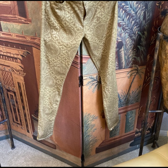 7 For All Man Kind gold Metallic skinny jeans - Picture 2 of 5